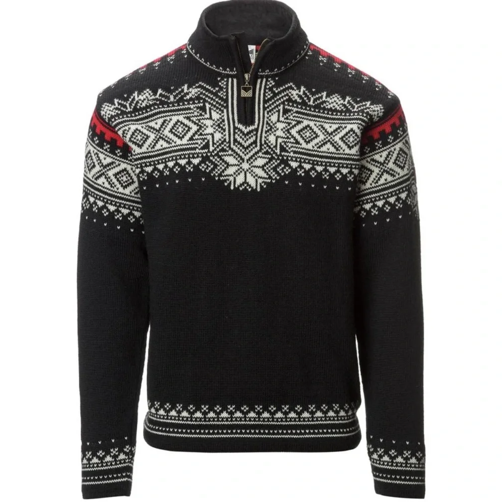 Dale of Norway Anniversary 1/4 Zip Sweater Men's Small Wool Nordic Fair Isle